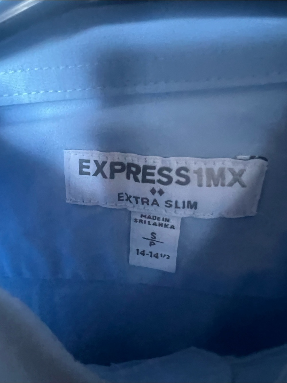 Express Men’s Sky Blue Dress Shirt - Picture 2 of 2